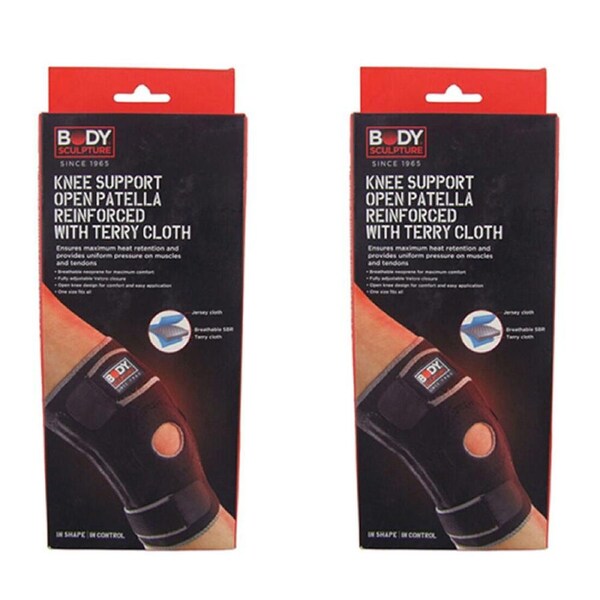 2PK Body Sculpture Breathable Knee Support Wrap Compression Protector Neoprene