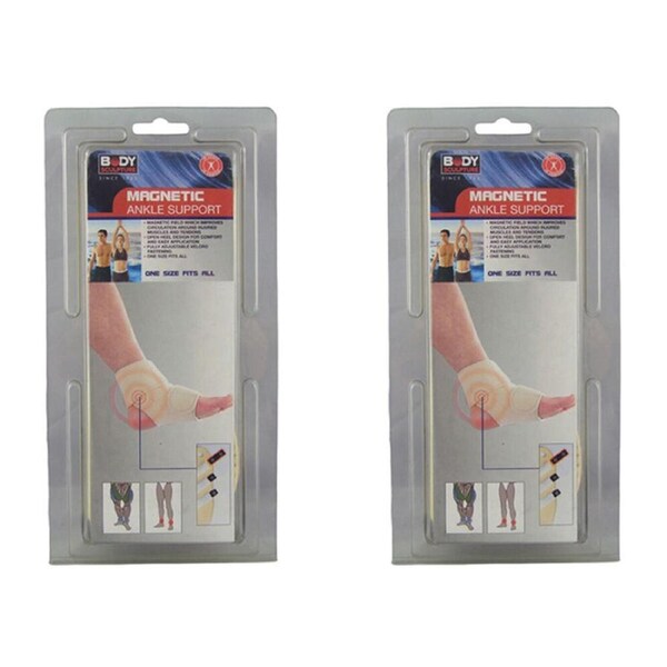 2PK Body Sculpture Magnetic Ankle Brace Support Compression Therapy One Size