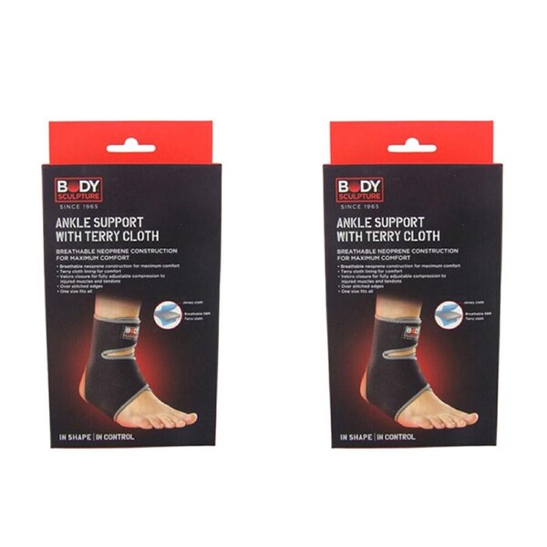 2PK Body Sculpture Breathable Ankle Support Wrap Compression Protector Neoprene