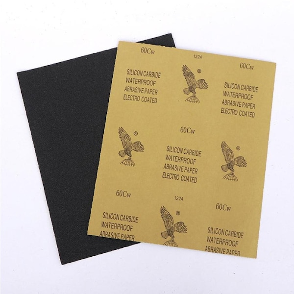 10PCS 400 Grit Wet Dry Paper Sandpaper Sanding Paper for Wood Furniture Finishing