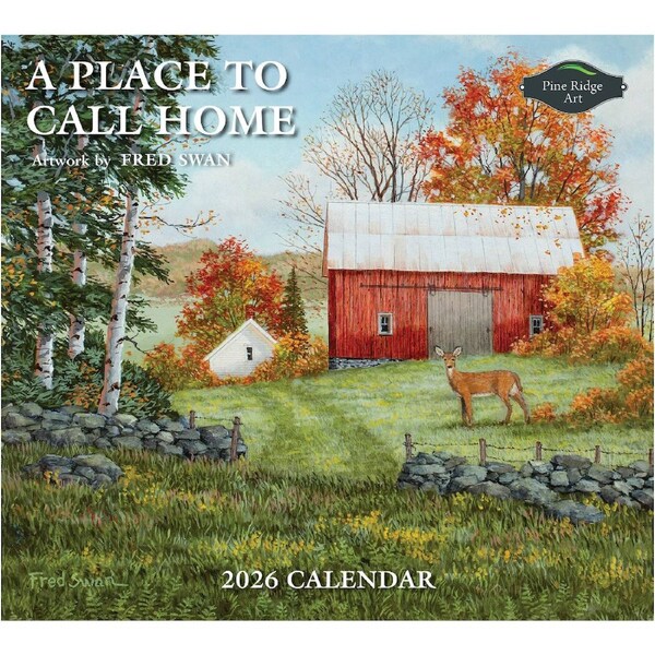 2026 Calendar Pine Ridge Art A Place To Call Home Calendar Fits Wall Frame