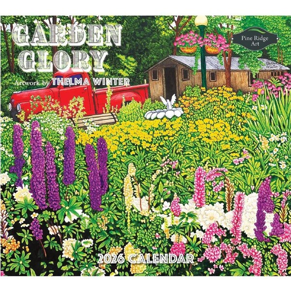 2026 Calendar Pine Ridge Art Garden Glory Calendar Fits Wall Frame