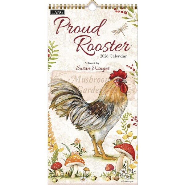 2026 Calendar LANG Proud Rooster by Susan Winget, Vertical Wall 26991079127