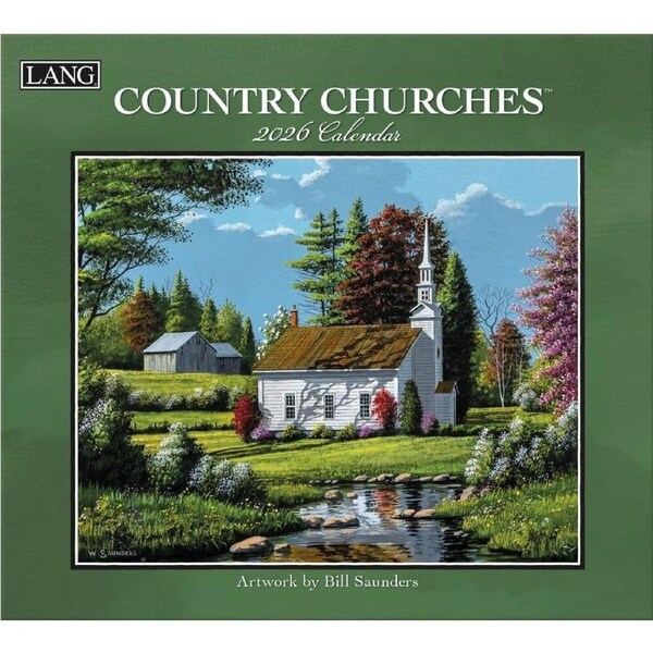 2026 Calendar LANG Country Churches Calendar Fits Wall Frame