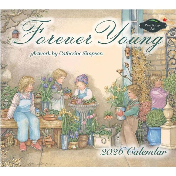 2026 Calendar Pine Ridge Art Forever Young Calendar Fits Wall Frame