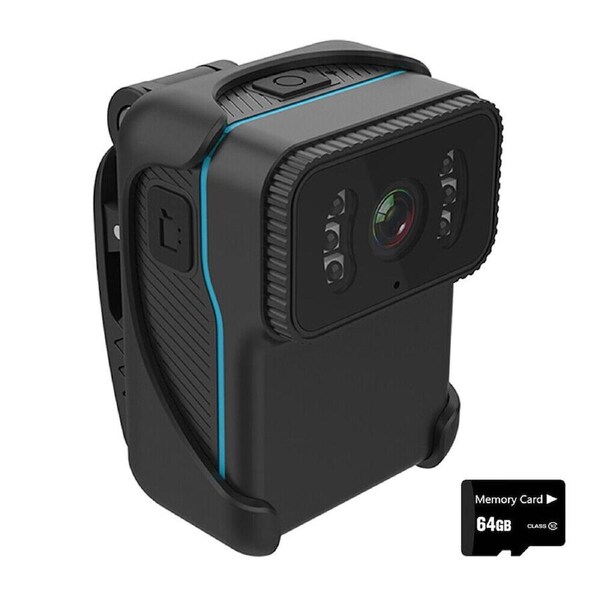 Portable 1080P Body Camera Night Vision Cam Wifi DVR Video Recorder Camera with 64g TF Card