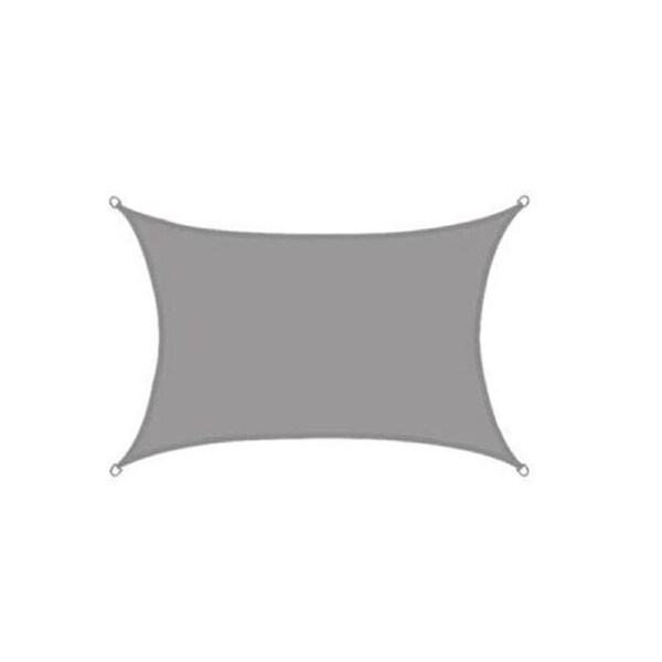 Extra Heavy Duty Sun Shade Sail Outdoor Waterproof Canopy Awning Shade Cloth - Grey UV Block and Waterproof 4 x 6m