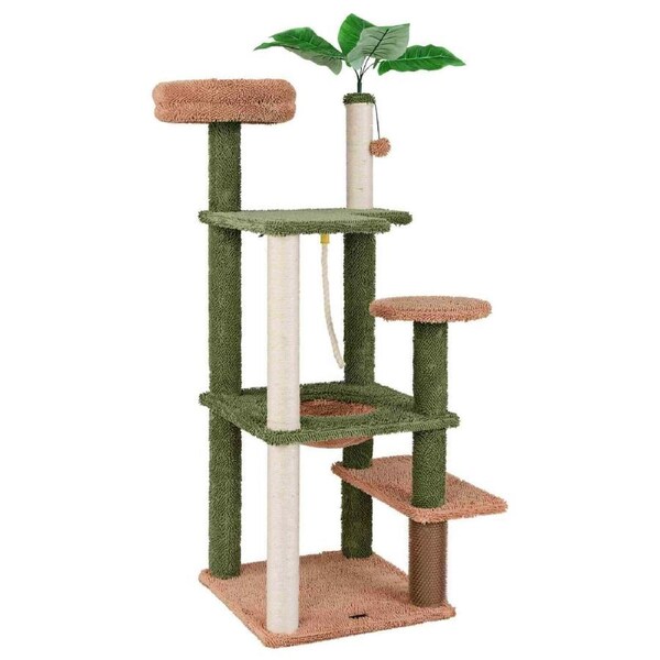 P&P 1.5M Cat Tree Multi-Level Tower For Indoor Cats W/ Sisal Scratching Posts & Rope