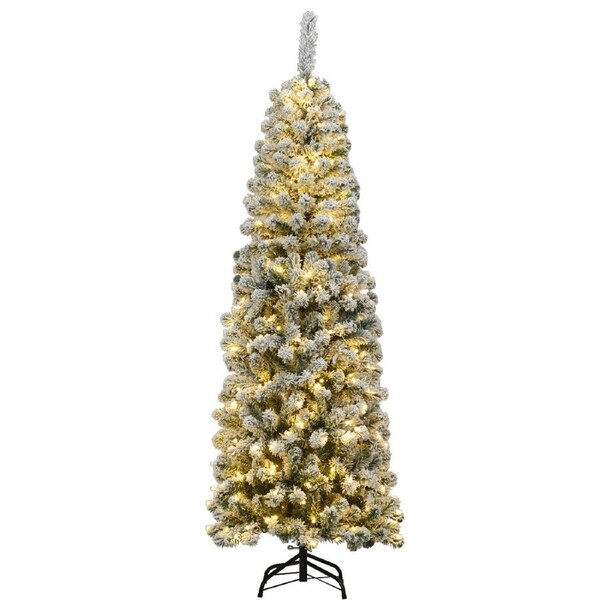 P&P 1.8M Pre Lit Christmas Tree Snow Flocked 250 Led Lights Xmas Decorations 500Tips