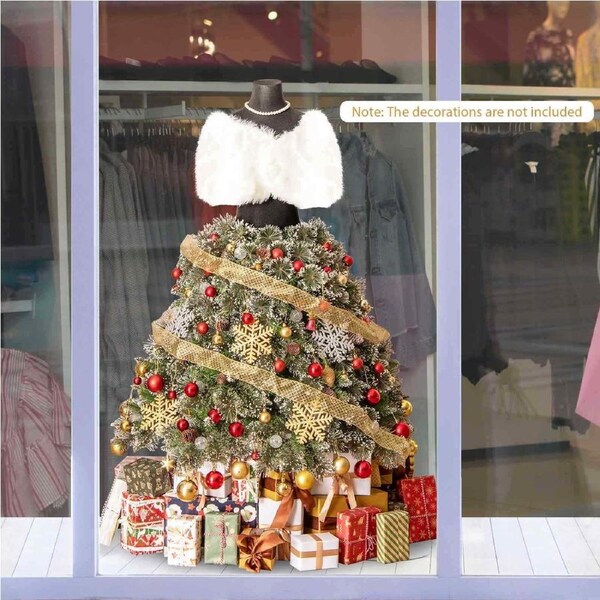 P&P 150Cm Pre-Lit Mannequin Christmas Tree Dress Form Xmas Decor W/ 465 Branch Tips
