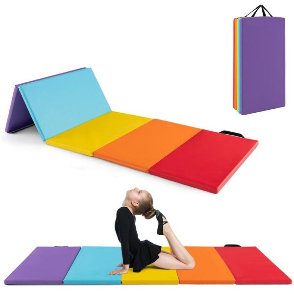 P&P 5-Panel Folding Gymnastics Mat 200X75 Cm Tumbling Mat For Kids Aerobics Workout