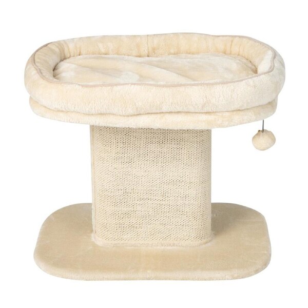 P&P Cat Activity Tower W/Large Plush Perch & Sisal Scratching Plate For Indoor Cats