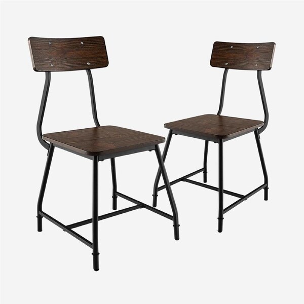 P&P Dining Chairs Set Of 2 Chairs W/ Sturdy Metal Legs Ergonomic Backrest Furniture