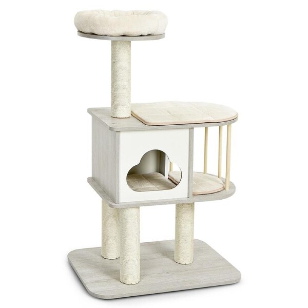 P&P Cat Tree Tower Pet Condon House Bed Sisal Scratcher Posts Furniture