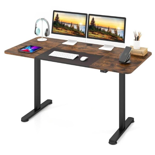 P&P Electric Standing Desk And Height Adjustable Sit Stand Desk For Home Office
