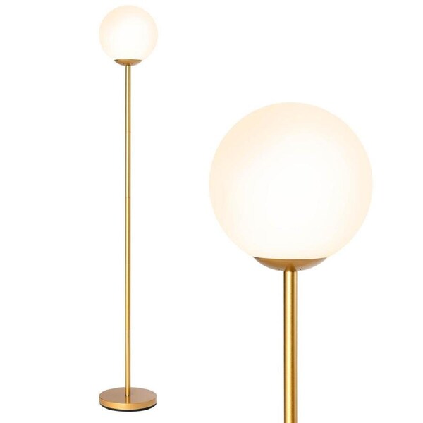P&P Led Floor Lamp, Globe Lamp Cover Floor Lamp Mid Century Modern Standing Lamp