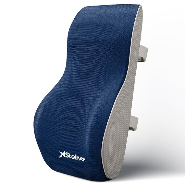 P&P Back Cushion Lumbar Support Cushion Memory Foam Ergonomic Support Pillow