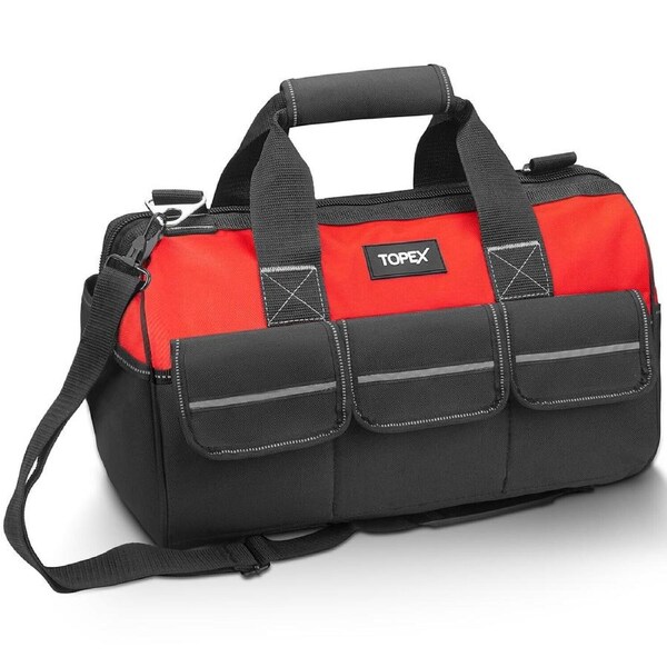 P&P 16" Tool Bag Multi-Pocket Tool Organizer With Adjustable Shoulder Strap