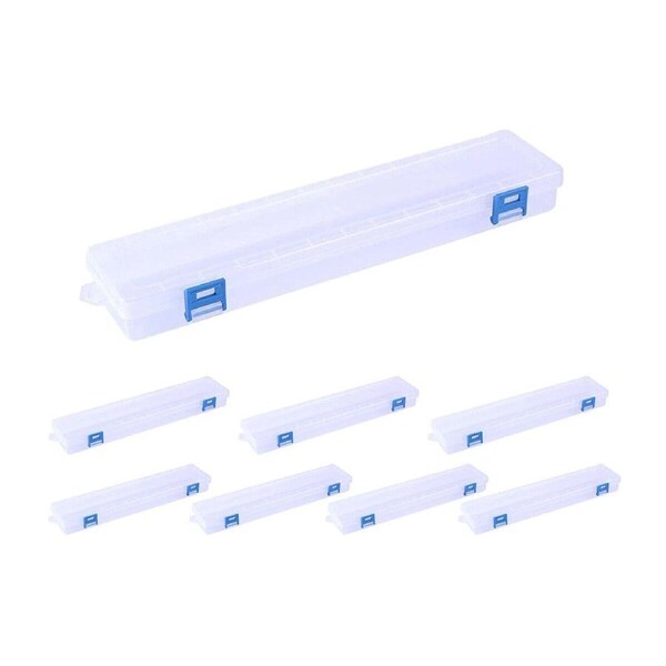 P&P 10Pcs Clear Storage Boxes For Brushes Gouache Watercolor Oil Painting Pen Holder