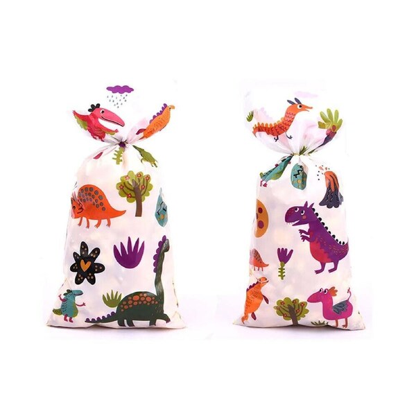 P&P 150Pcs Animal Candy Bags Flat Pocket For Kids Cute Dinosaur Gift Packaging Au