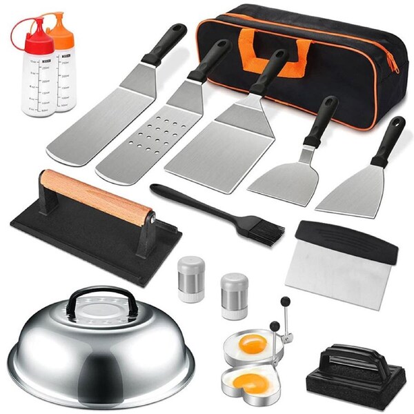 P&P 17Xultimate Stainless Steel Bbq Grill Tools Set Outdoor Barbecue Accessories Kit