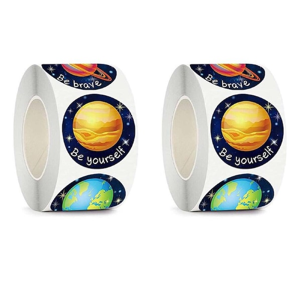 P&P 2 Rolls Kids Decorative Sticker Labels Cute Design For Crafts And Scrapbooking