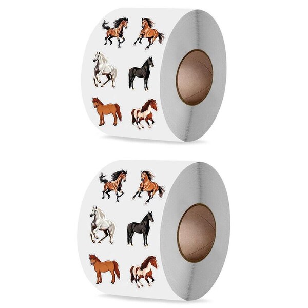 P&P 2Pcs Cute Pony Stickers Kids Cartoon Adhesive Labels For Scrapbooking Craft Diy