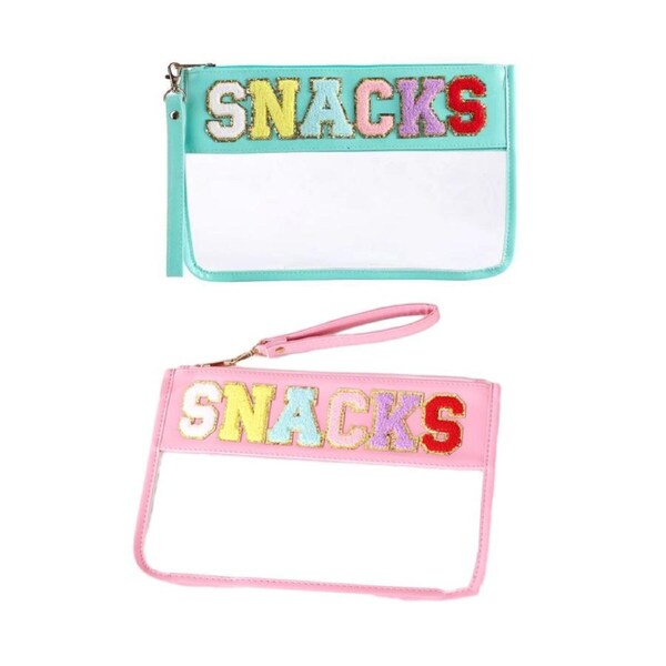 P&P 2X Embroidered Letter Cosmetic Bag Transparent Pvc Toiletry Travel Bag For Women