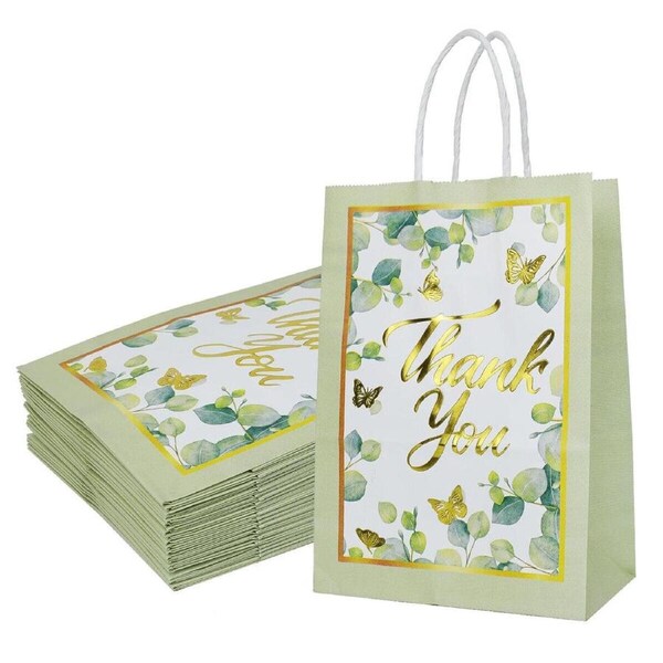 P&P 30Xfloral Paper Gift Bags Handbags For Party Favors Wedding Decorations Supplies