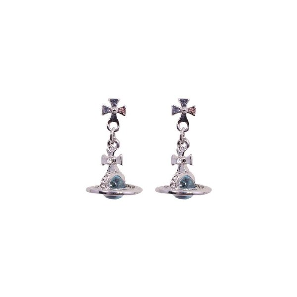 P&P 3D Saturn Earrings For Women Unique Transparent Design Elegant Fashion Jewelry