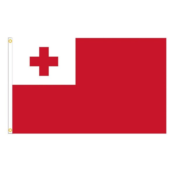 P&P 90X150Cm Large Tonga Flag - Durable Pule'Anga Fakatu'I 'O Tonga Banner Au Stock