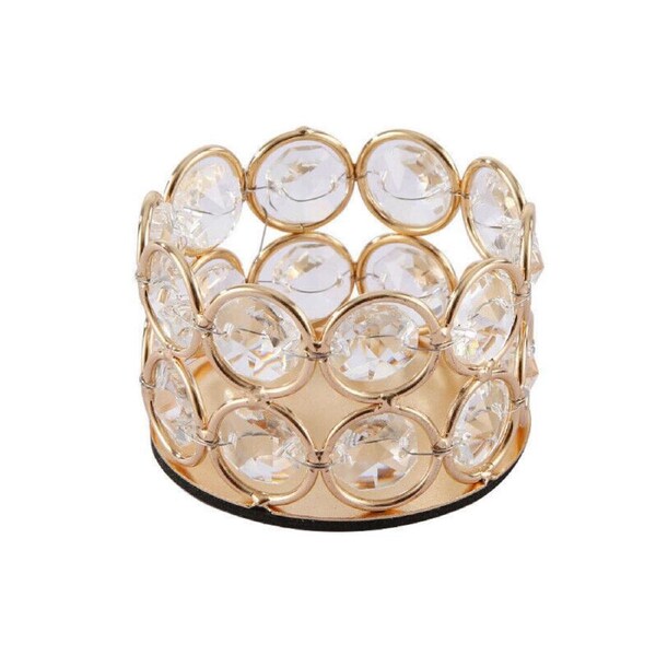 P&P 8Pcs Gold Candle Holders European Style Decorative Cups For Candlelight Dinner