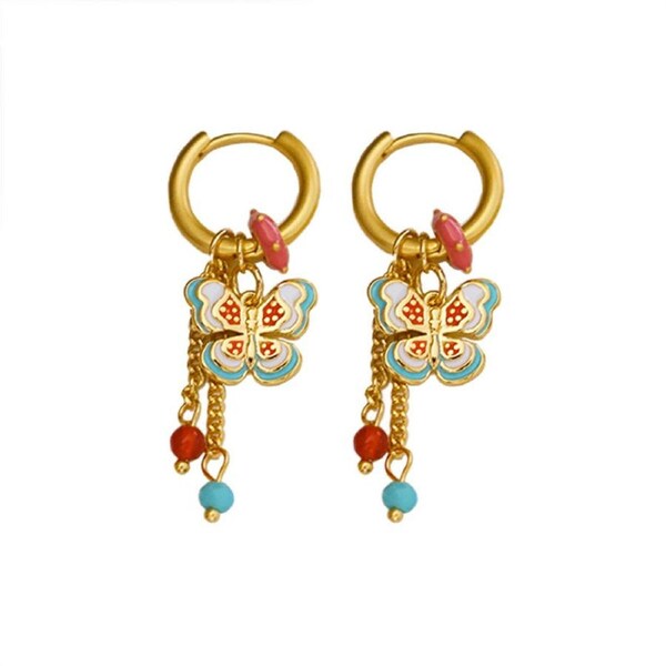 P&P Chinese Butterfly Earrings Colourful Fringe Design Womenâ€â„¢S Fashion Jewelry Au