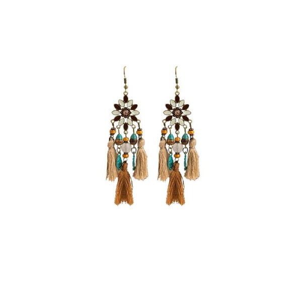 P&P Chic Bohemian Dreamcatcher Tassel Earrings Geometric Design Women'S Jewelry Au
