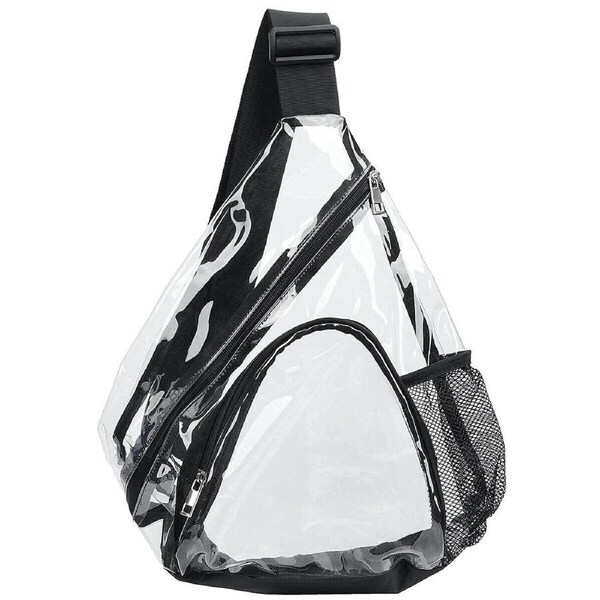 P&P Clear Pvc Crossbody Shoulder Bag Transparent Waterproof Travel Sling Backpack Au