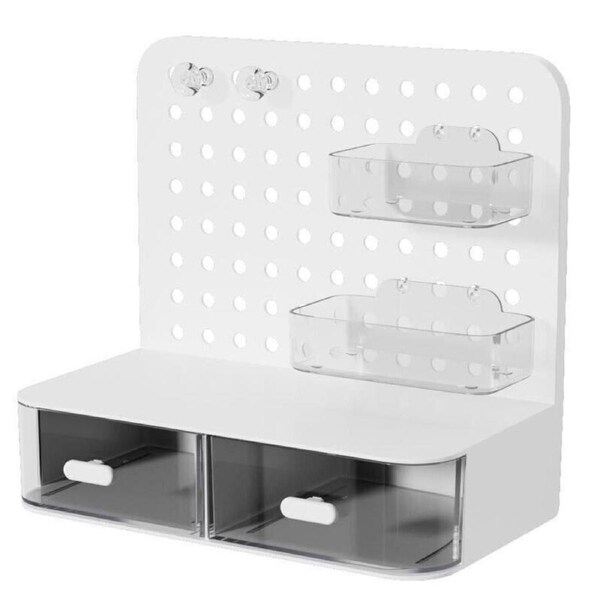 P&P Desktop Drawer Organizer Storage Box Shelf With Hole Plate For Sub Storage Use