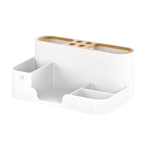 P&P Desktop Storage Organizer Multi Slot Holder Black Compact Size For Office Home