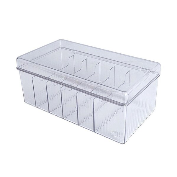 P&P Cosmetic Organiser Box Clear Makeup Storage Case With Lid Dustproof For Vanity