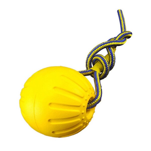 P&P Dog Chew Rope Ball Toy Foam Fetch Tug Ring Durable Pet Play Training Ball 9Cm Au