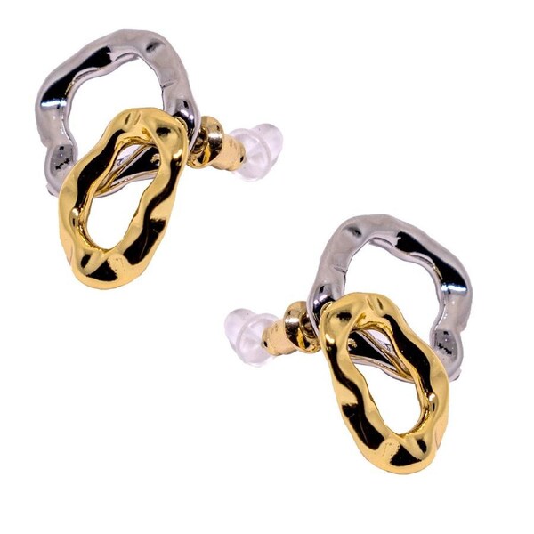 P&P Colourful Two Tone Stud Earrings Fashion Jewellery Gift Accessory For Women Au