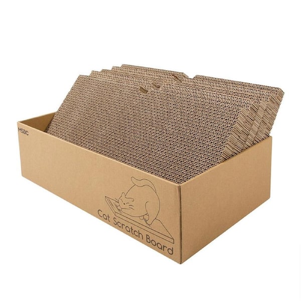 P&P Eco-Friendly Corrugated Cardboard Cat Scratcher Cartoon Design And Play Hole Au