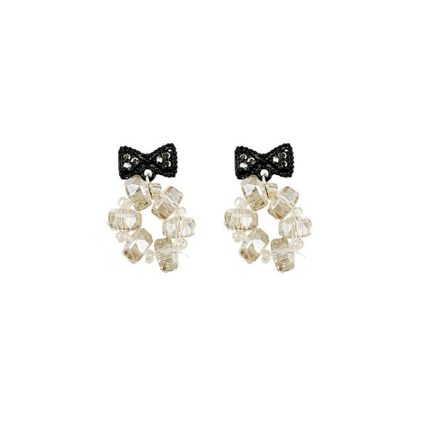 P&P Elegant Crystal Bow Earrings For Girls Trendy High Quality Sweet Jewelry Gift Au