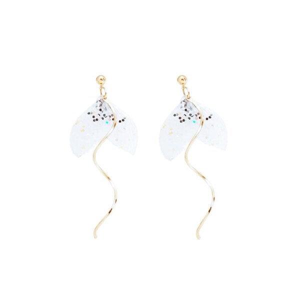 P&P Elegant Fishtail Dangle Earrings For Women Stylish Fashion Jewelry Accessories