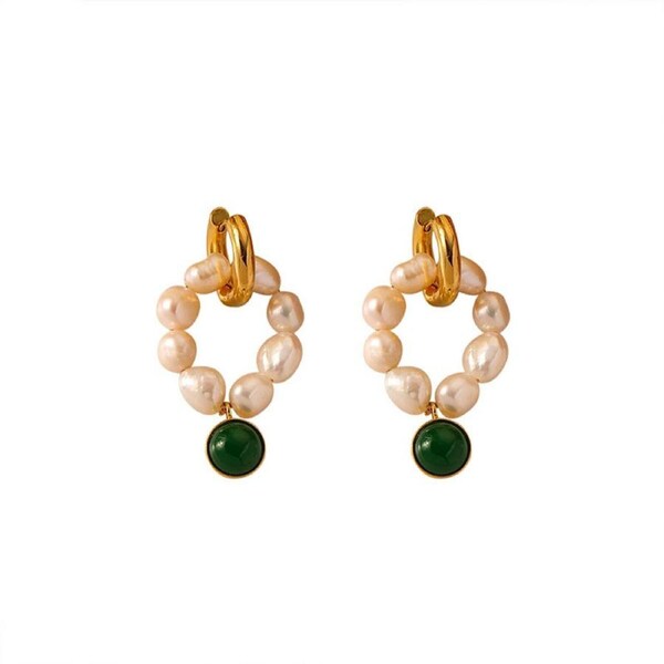 P&P Elegant Vintage Pearl Drop Earrings For Women Classic Fashion Jewelry Accessorie