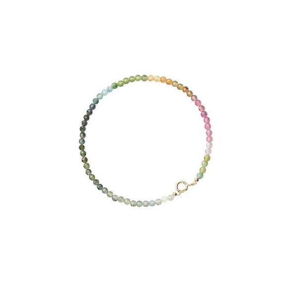 P&P Extremely Fine 2Mm Rainbow Bracelet Gradient Colorful Jewelry For Women Fashion