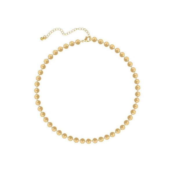 P&P Gold Sequin Choker Necklace Women Simple Metal Chain Design Fashion Jewellery Au