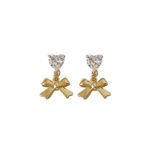 P&P High-End Bow Earrings For Women Elegant Simple Fashion Jewelry Niche Design Au