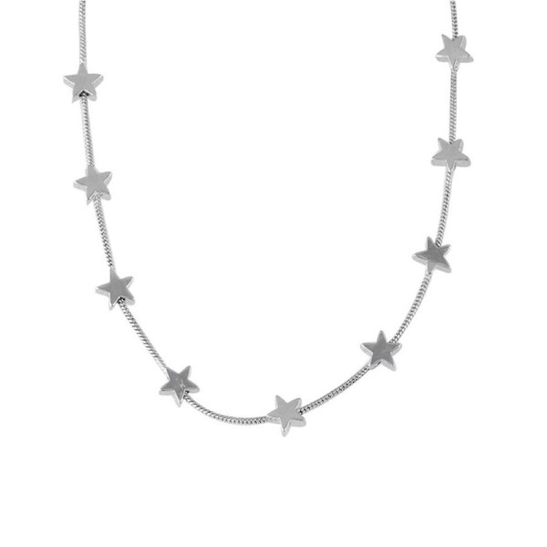 P&P Girls Jewelry Necklace Star Titanium Steel Necklace Women Snake Bone Necklace Au