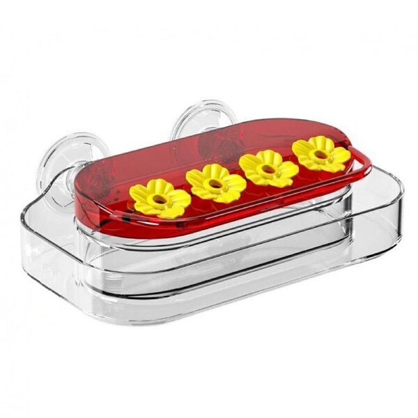 P&P Hummingbird Feeder 10Oz Window Mount Leakproof Bird Water Station Outdoor Garden