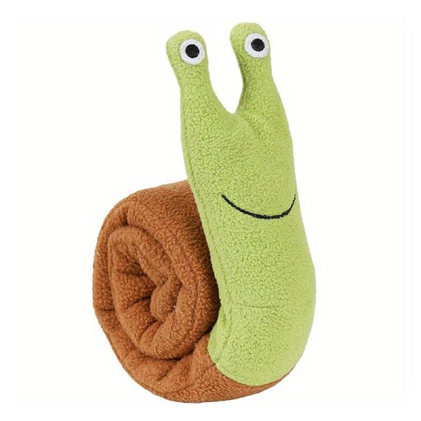 P&P Interactive Snail Pet Toy Plush Food Hide Slow Feeder Teething Dog Sniffing Game